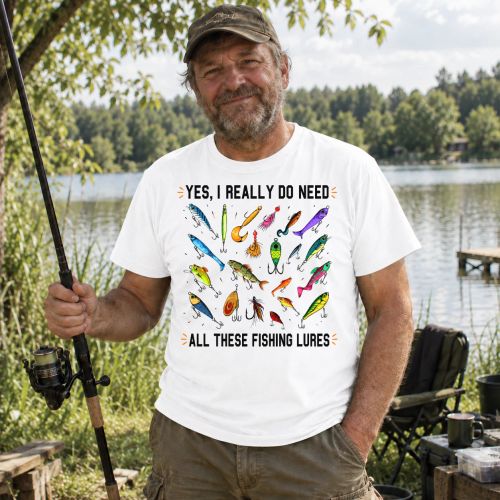 Pánské tričko - Yes, I Really Do Need All These Fishing Lures
