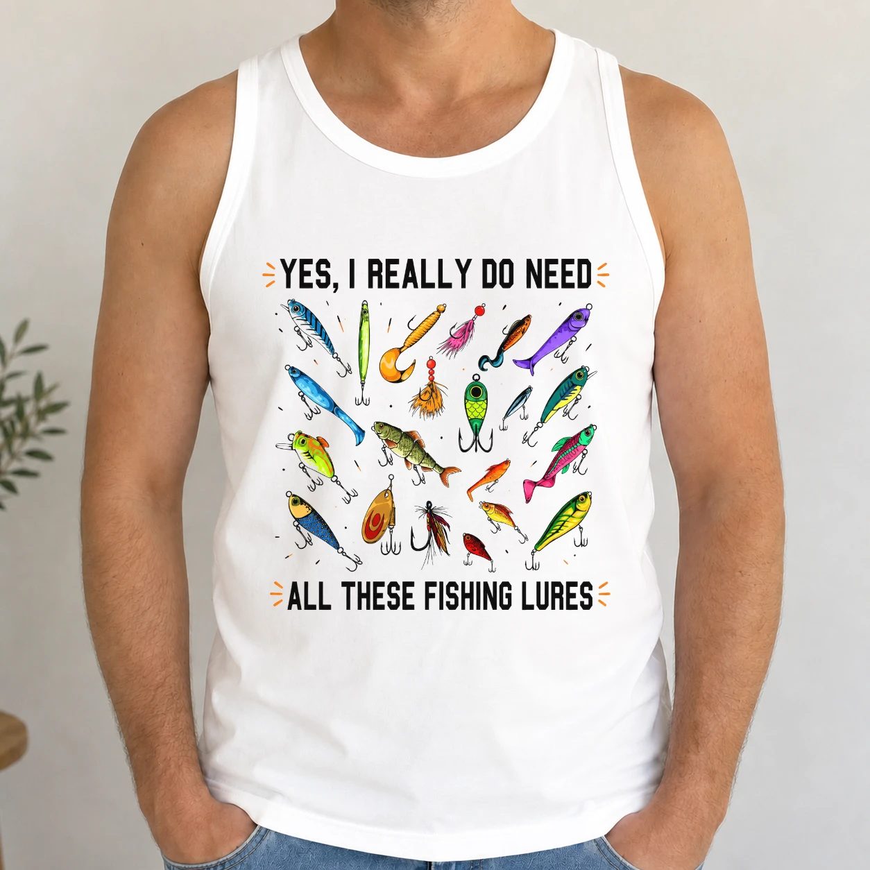 Pánské tílko - Yes, I Really Do Need All These Fishing Lures