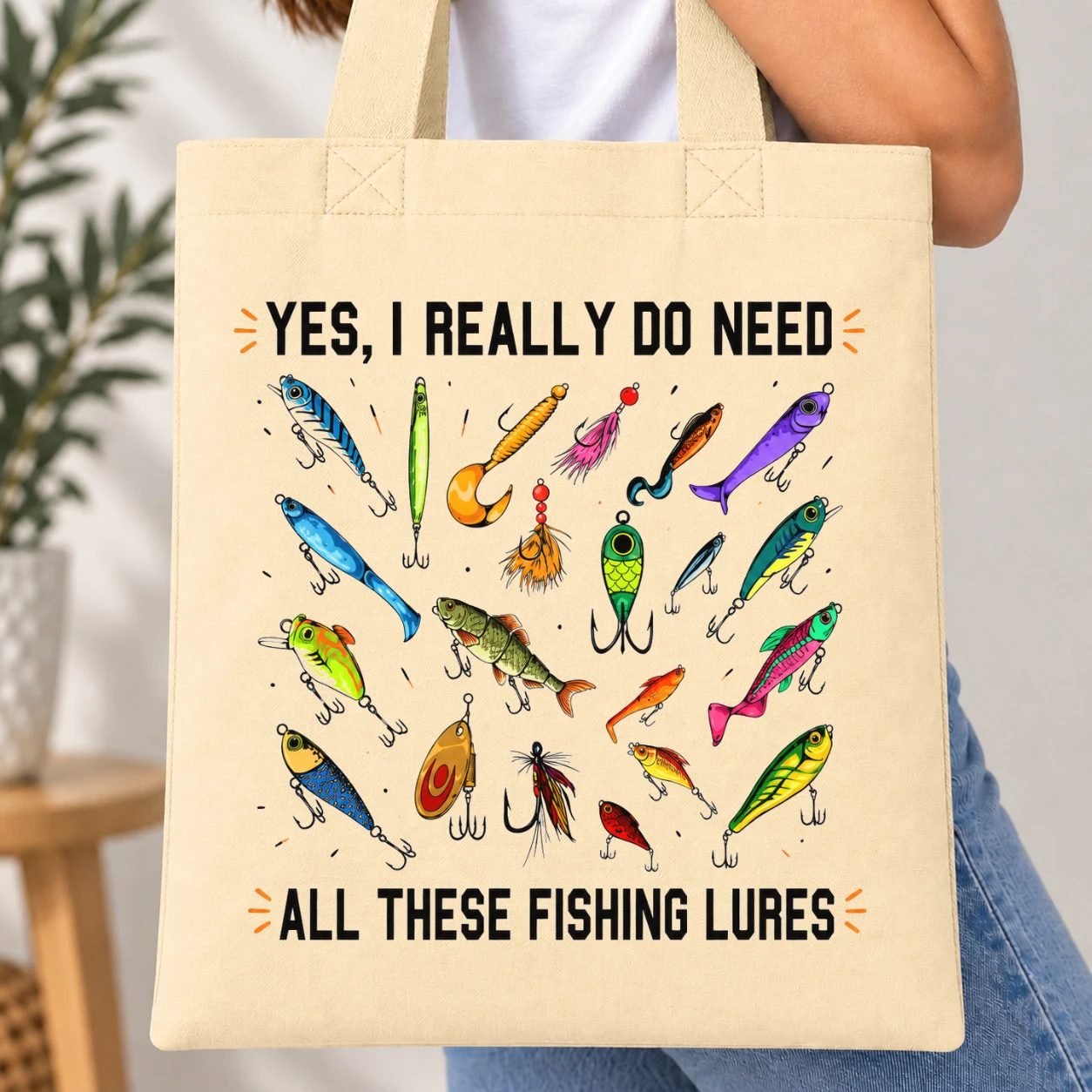 Taška barevná - Yes, I Really Do Need All These Fishing Lures