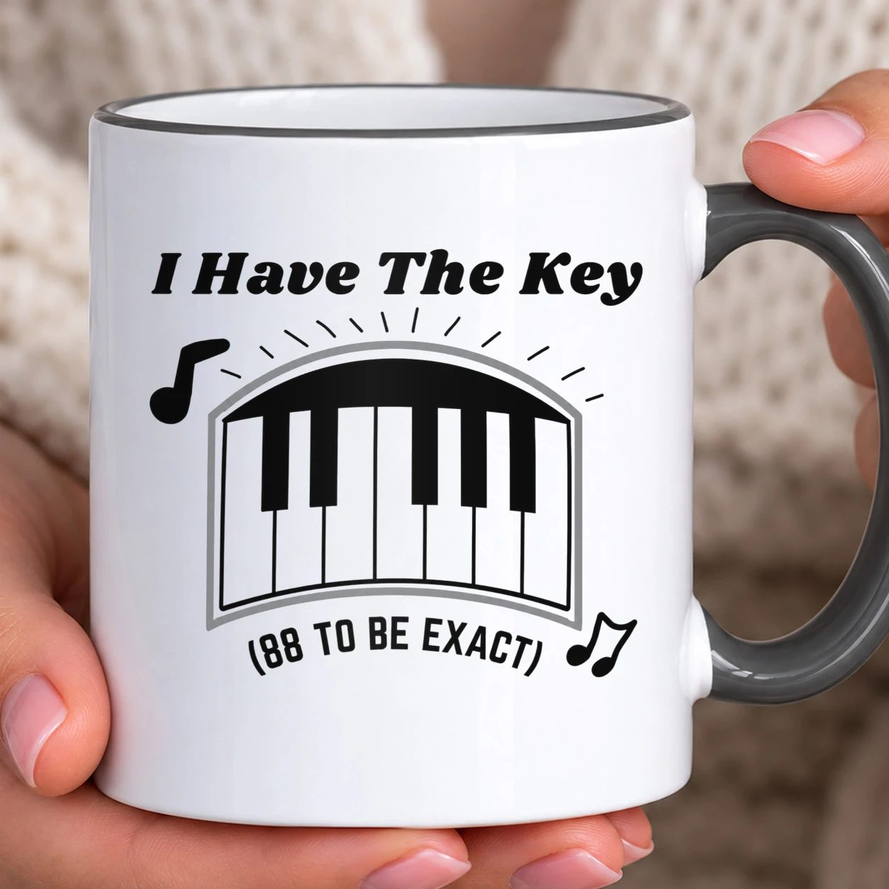 Hrnek s barevným lemem - I Have The Key