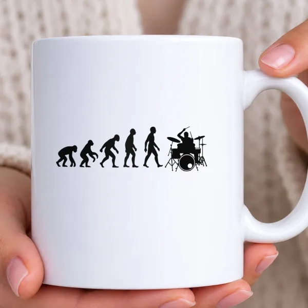 Hrnek bílý - Evoluce bubeníka