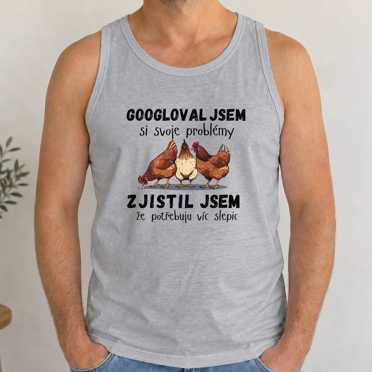 Pánské tílko - Potřebuju víc slepic