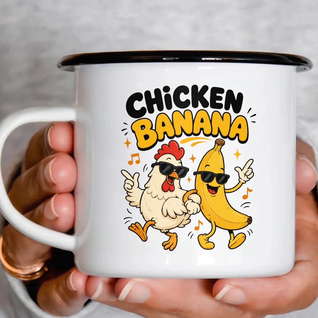 Smaltový plecháček - Party Chicken Banana