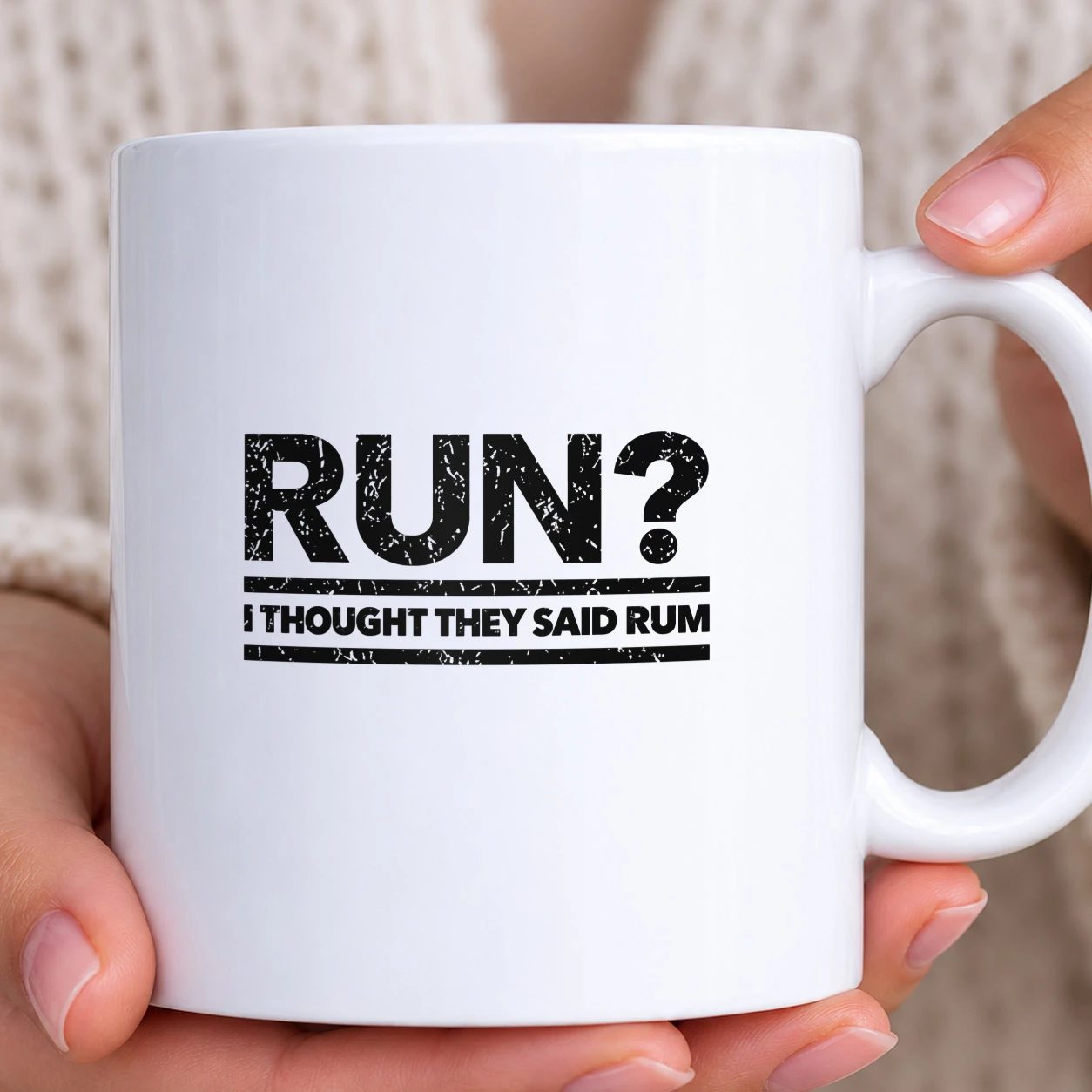 Hrnek bílý - Run? I Thought They Said Rum