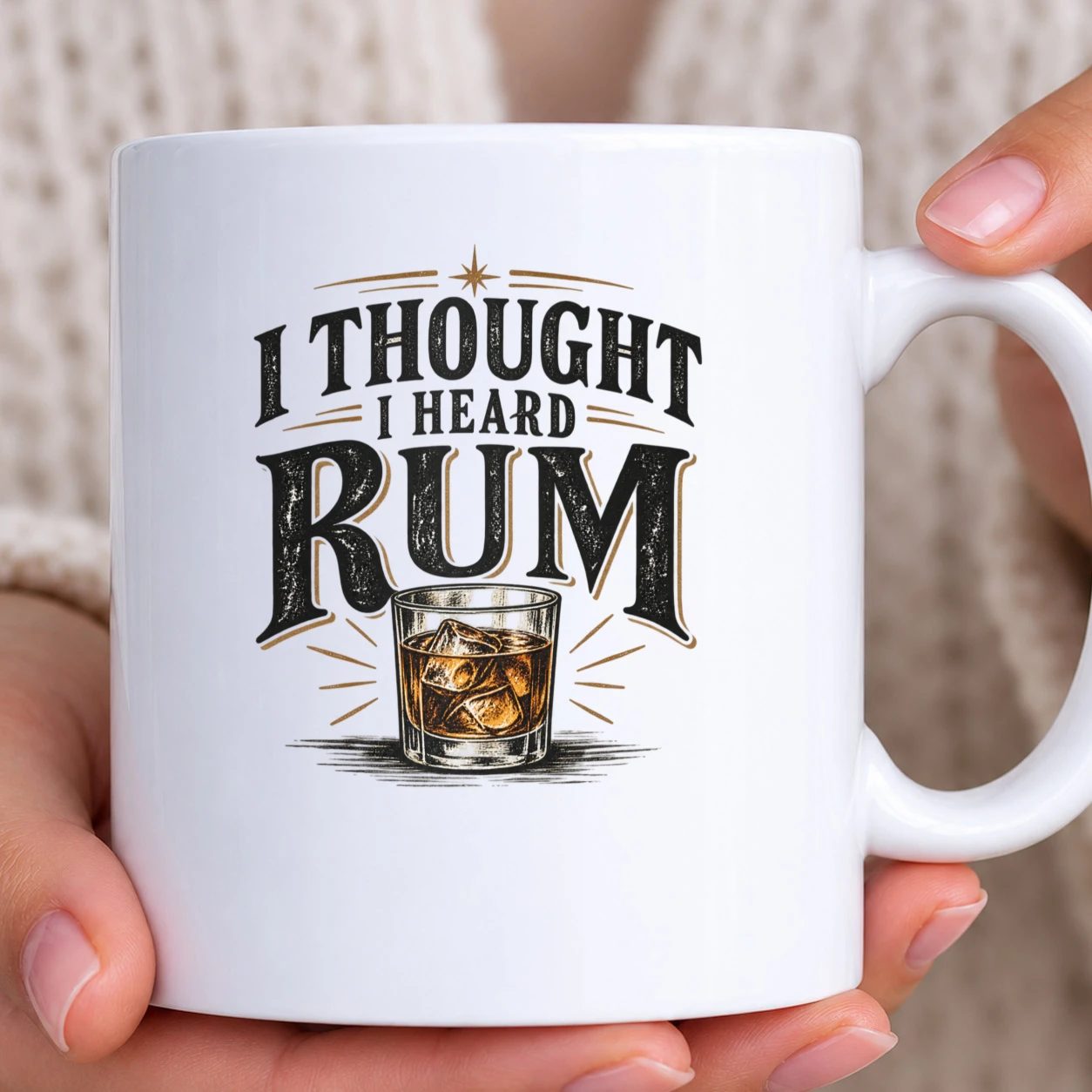 Hrnek bílý - I Thought I Heard Rum