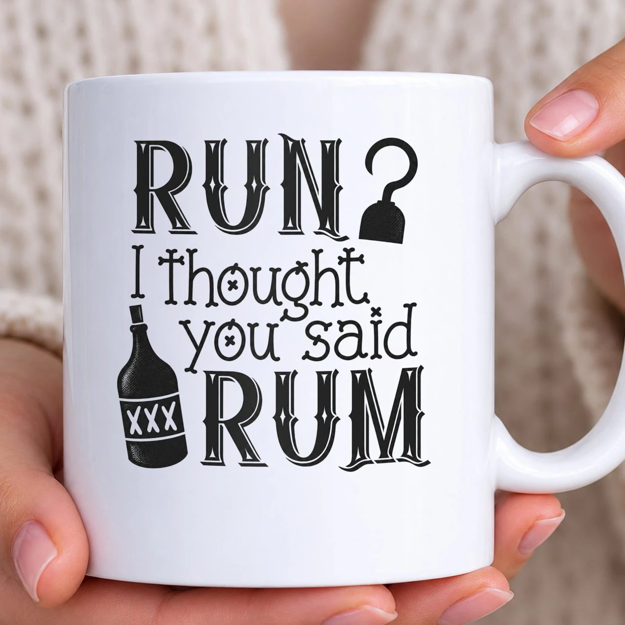 Hrnek bílý - Run? I Thought You Said Rum