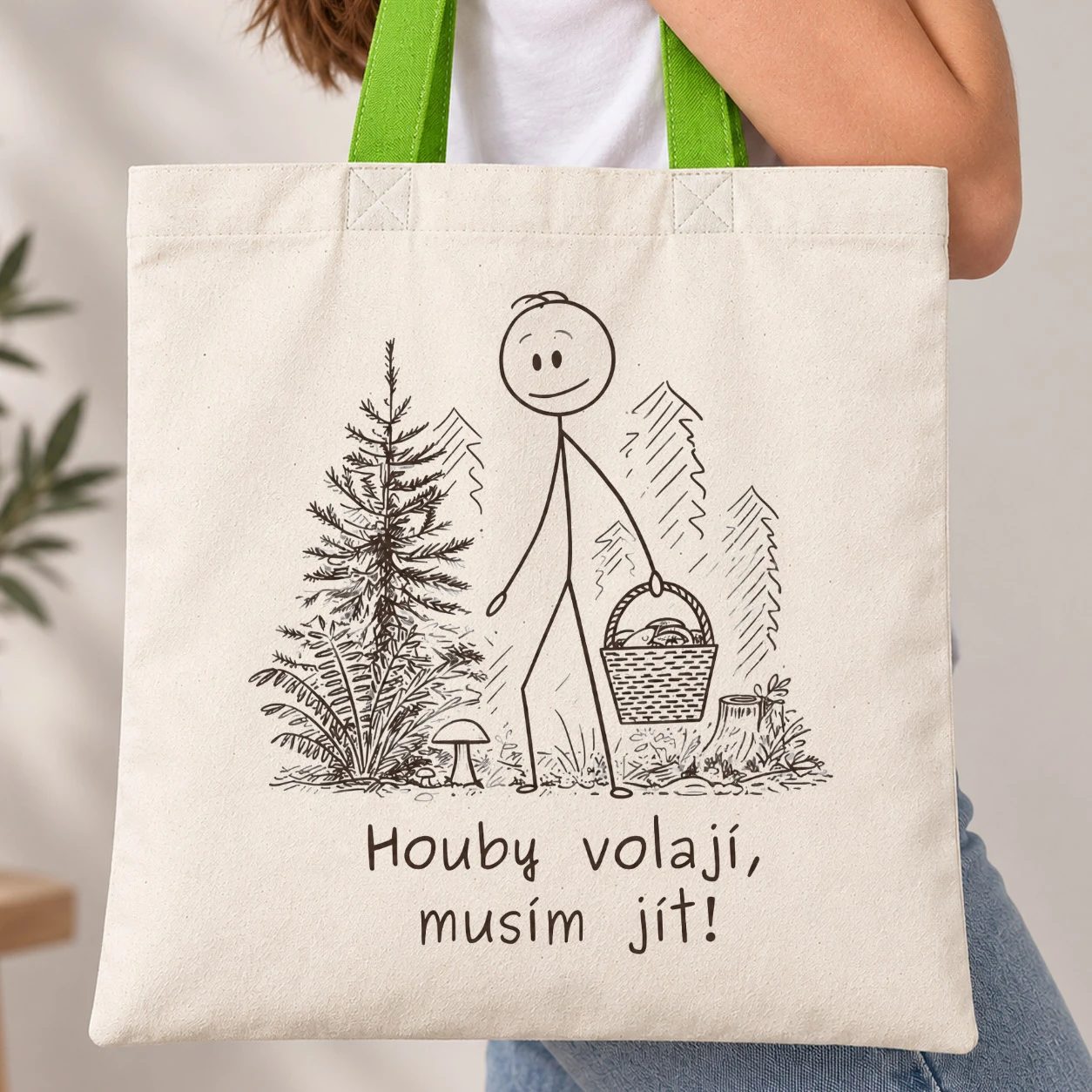 Taška s barevným uchem - Houby volají, musím jít!