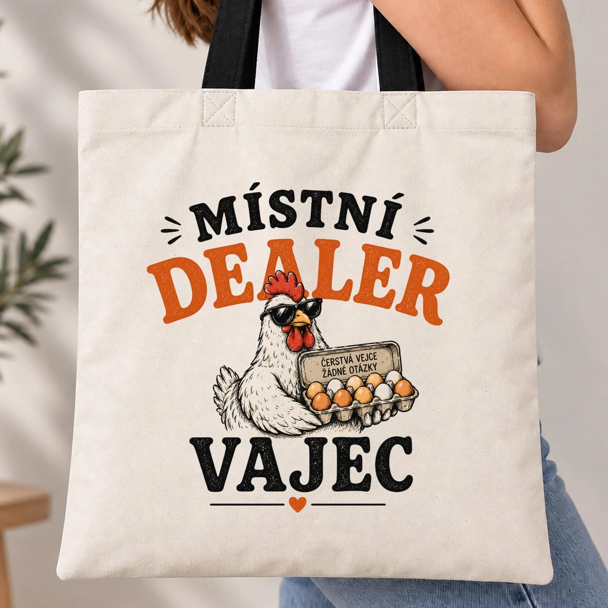Taška s barevným uchem - Místní dealer vajec