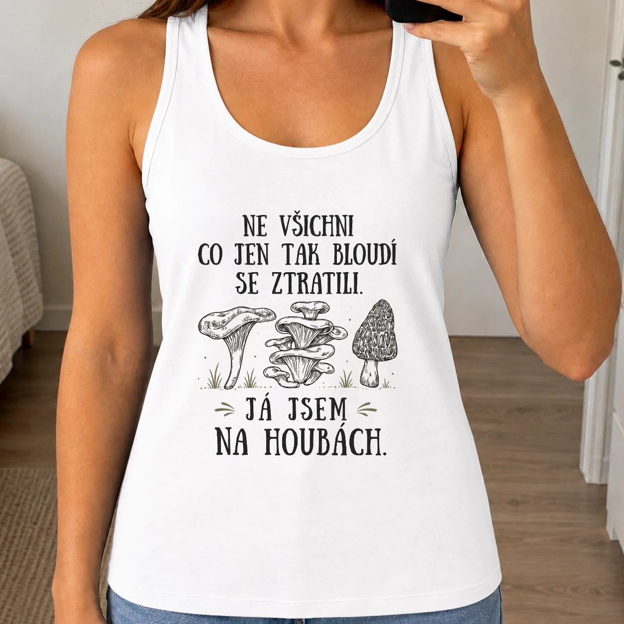 Dámské tílko 160g - Já jsem na houbách